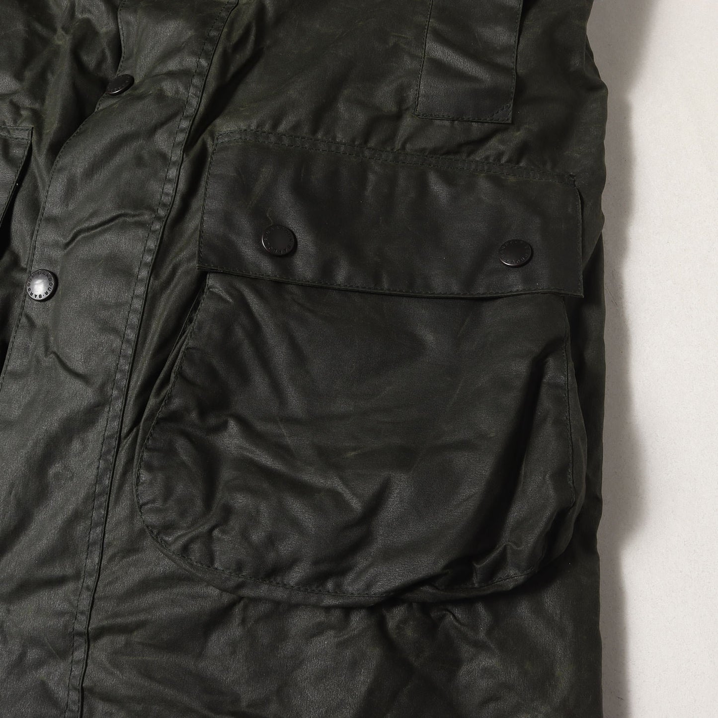 90s ボアベストライナー付き ワックスドコットン ボーダージャケット (BORDER JACKET)