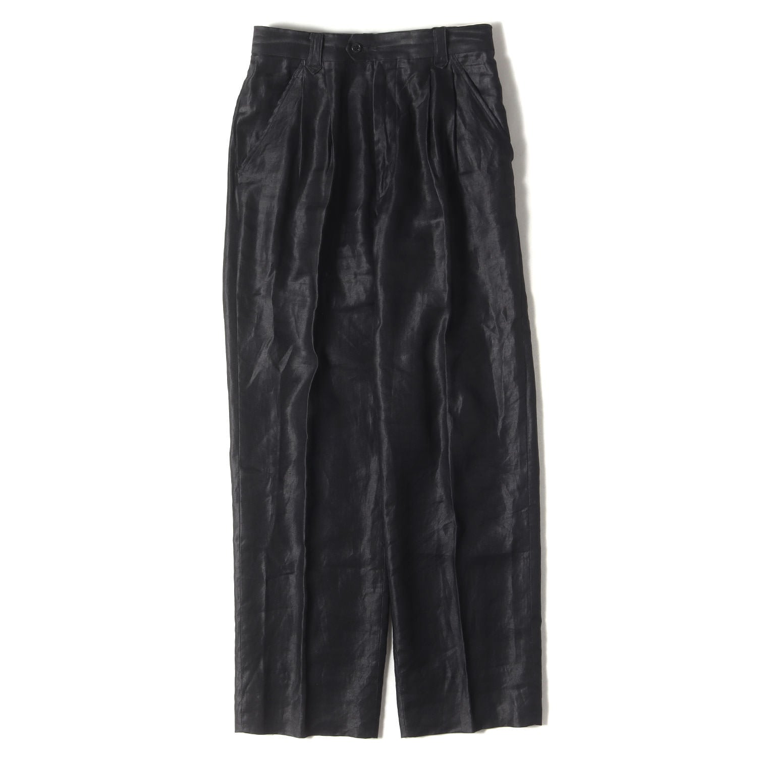 80s Monsieur リネン 2タック スラックスパンツ - ブランド古着の通販