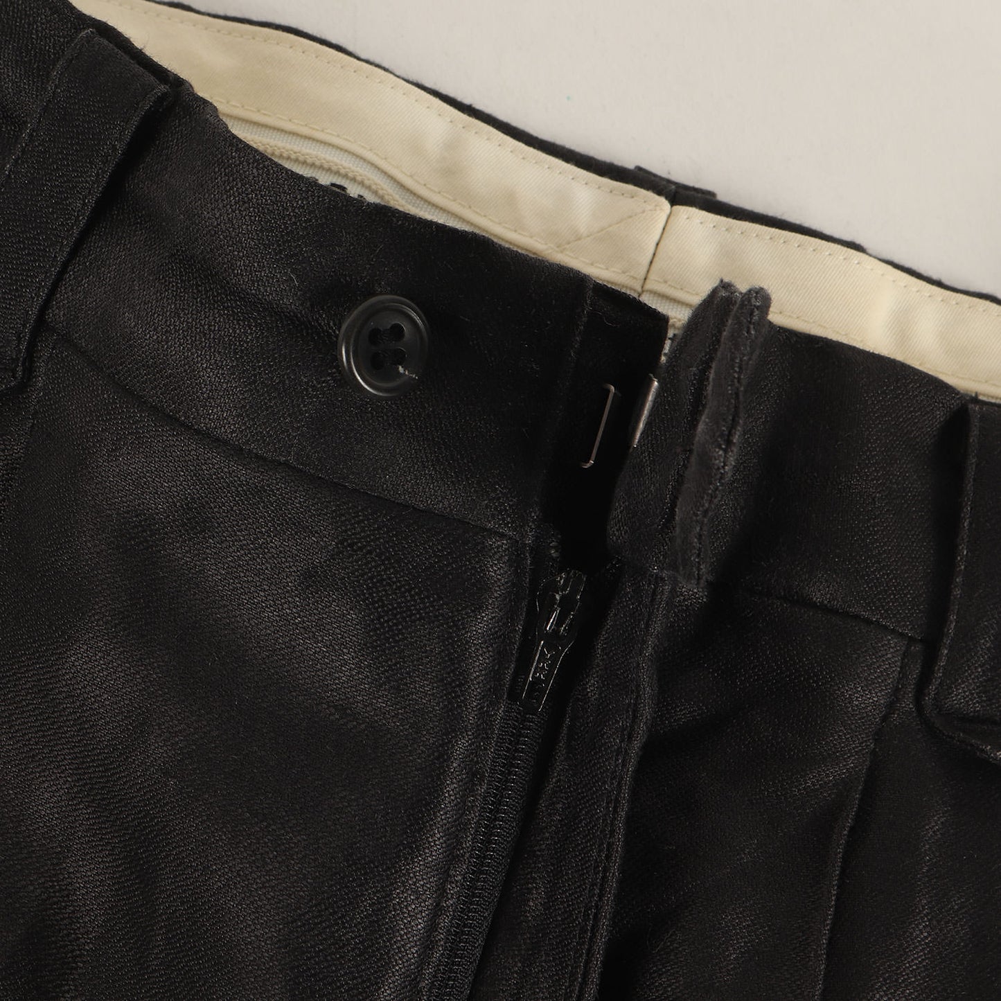 80s Monsieur リネン 2タック スラックスパンツ