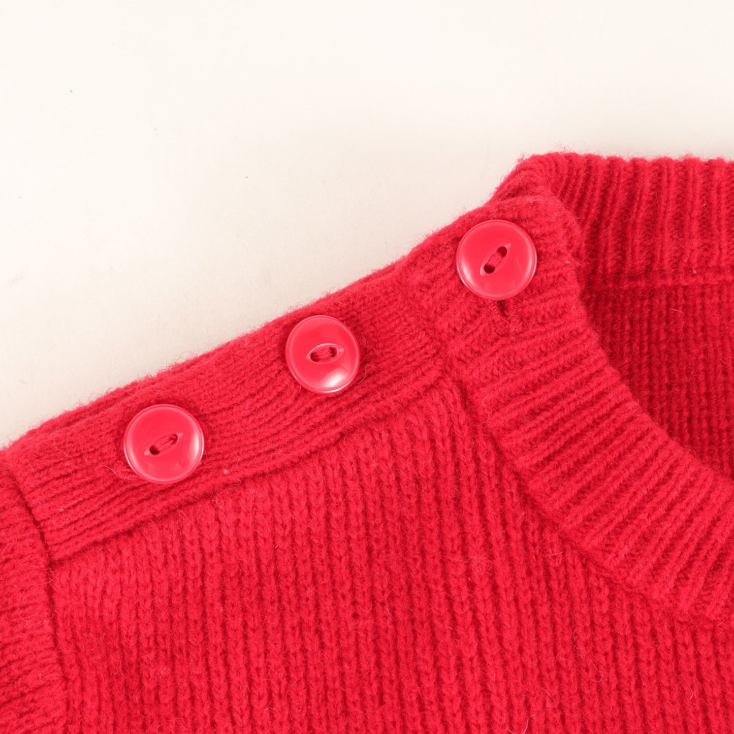 LACOSTE L!VE 肩ボタン ノルディック ウールニット セーター