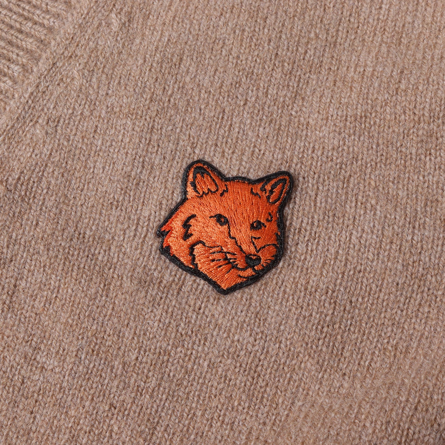 24AW キツネ ワッペン ウールニット カーディガン