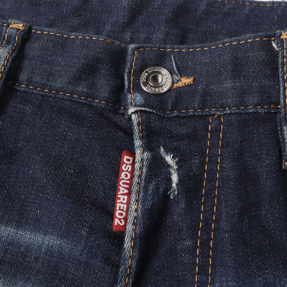 23SS スケーター クラッシュリペア加工 ストレッチ スリム デニムパンツ(Skater Jean)