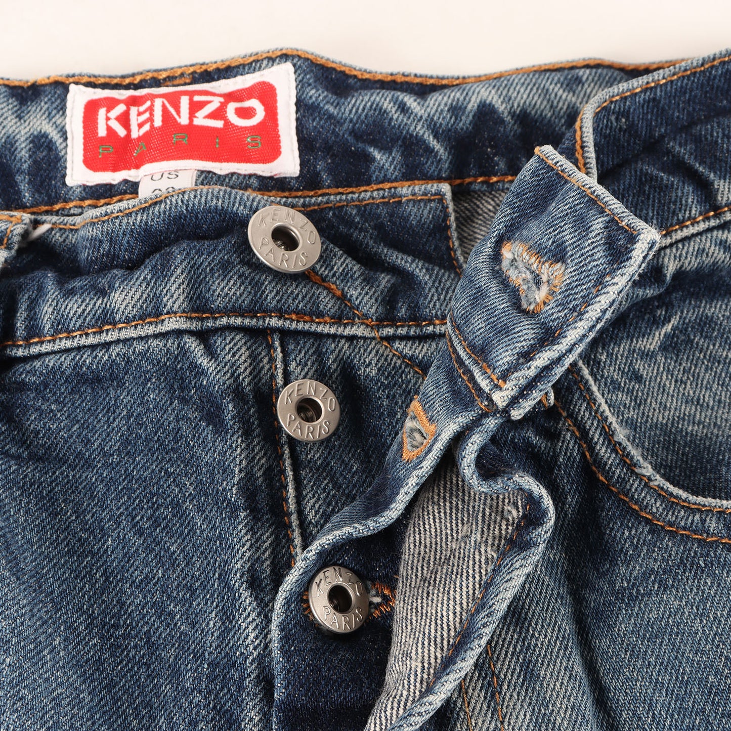 23SS ヴィンテージ加工 ストレート デニムパンツ