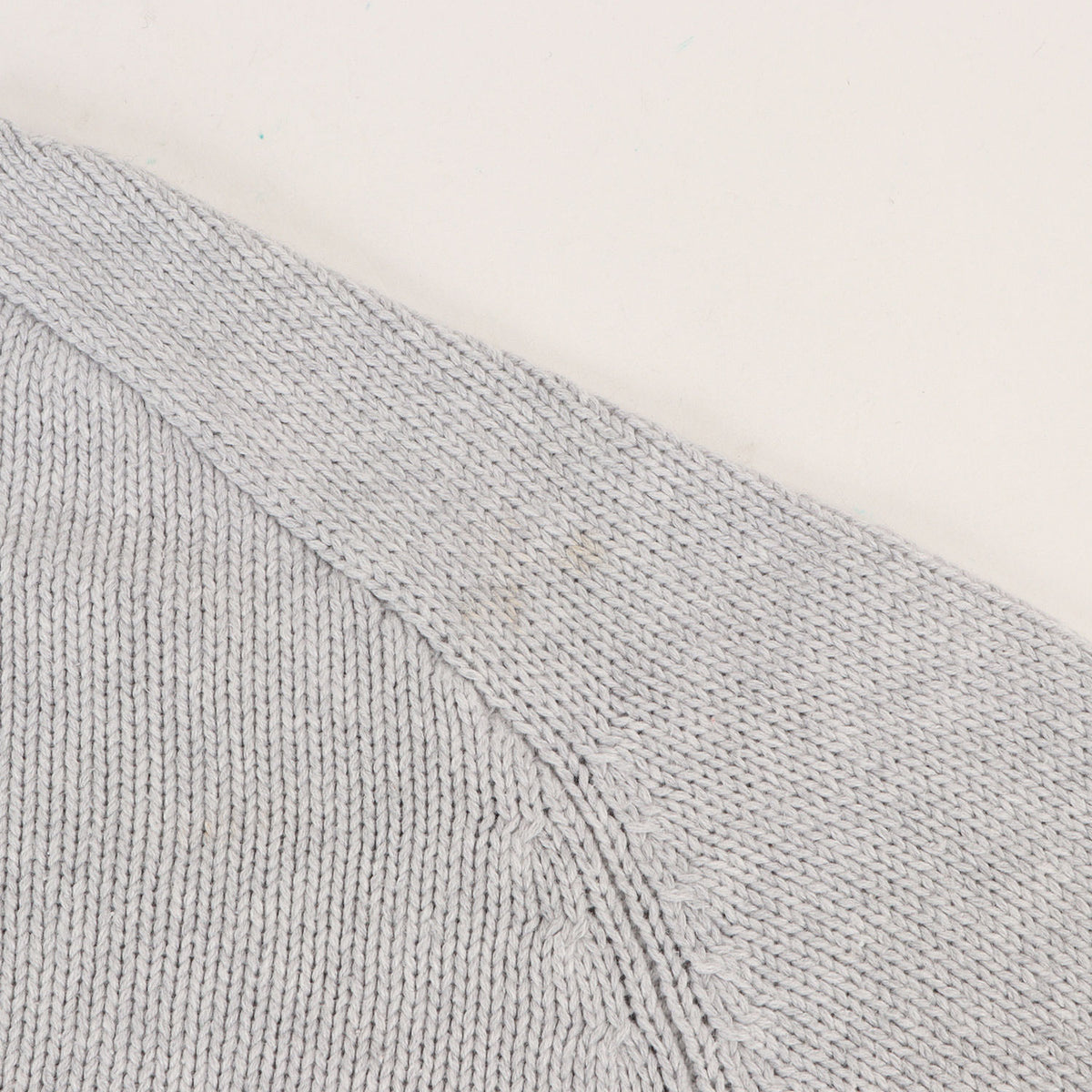 90s ワンポイント刺繍 コットン クルーネック ニット