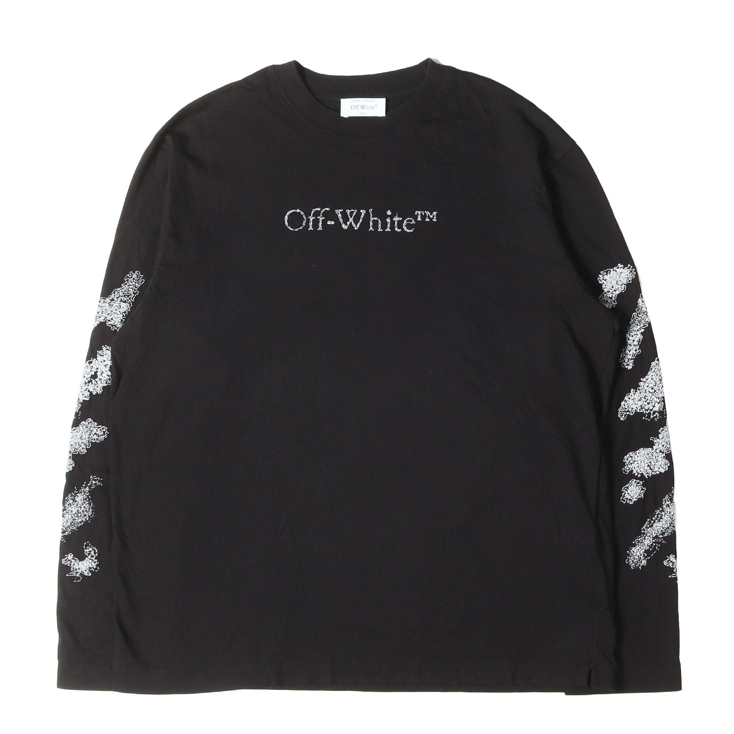 OFF-WHITE (オフホワイト) 23AW ブランドロゴ刺繍 ロングスリーブ T 