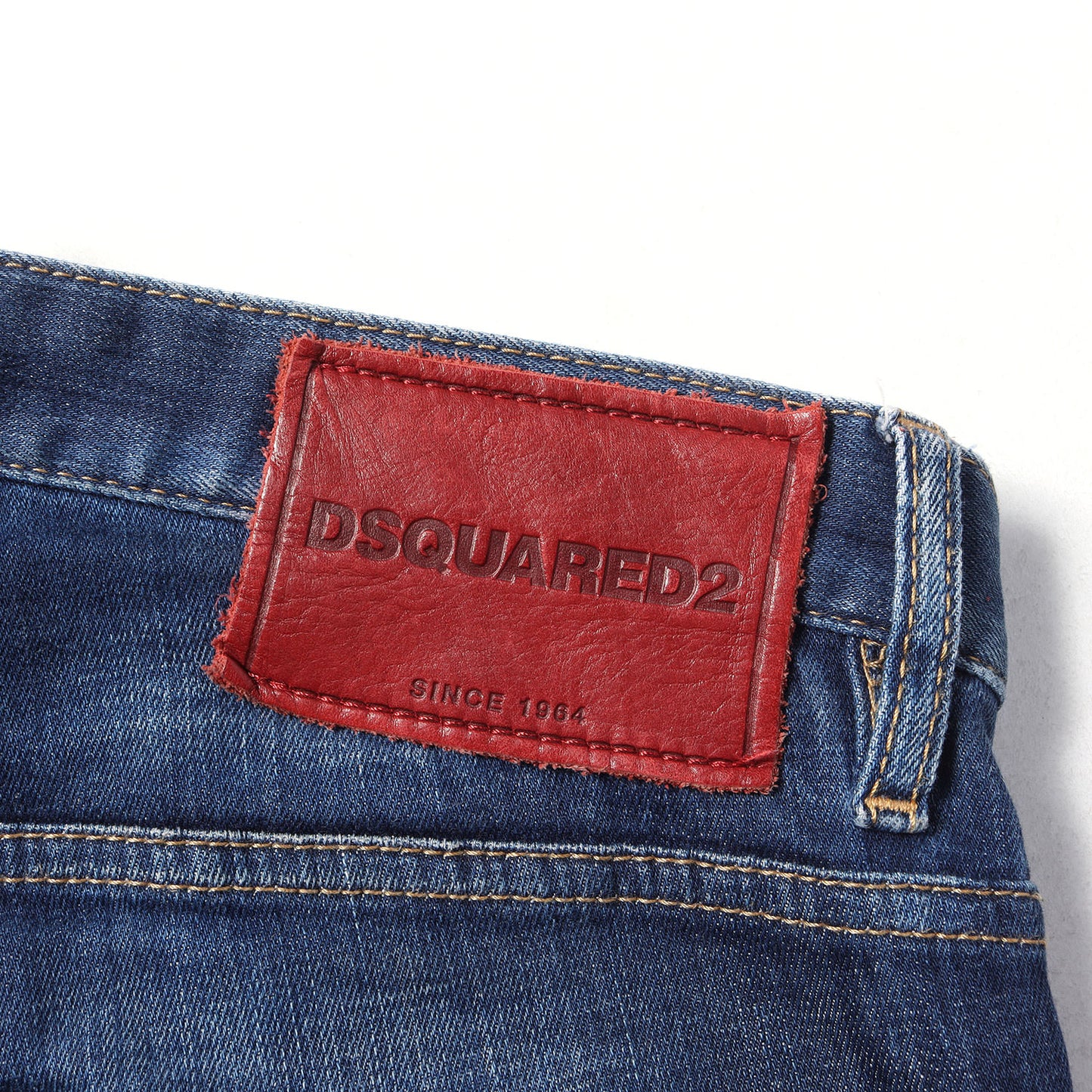 ダメージリペア加工 ストレッチ スキニー デニムパンツ(Skinny Dan Jean)