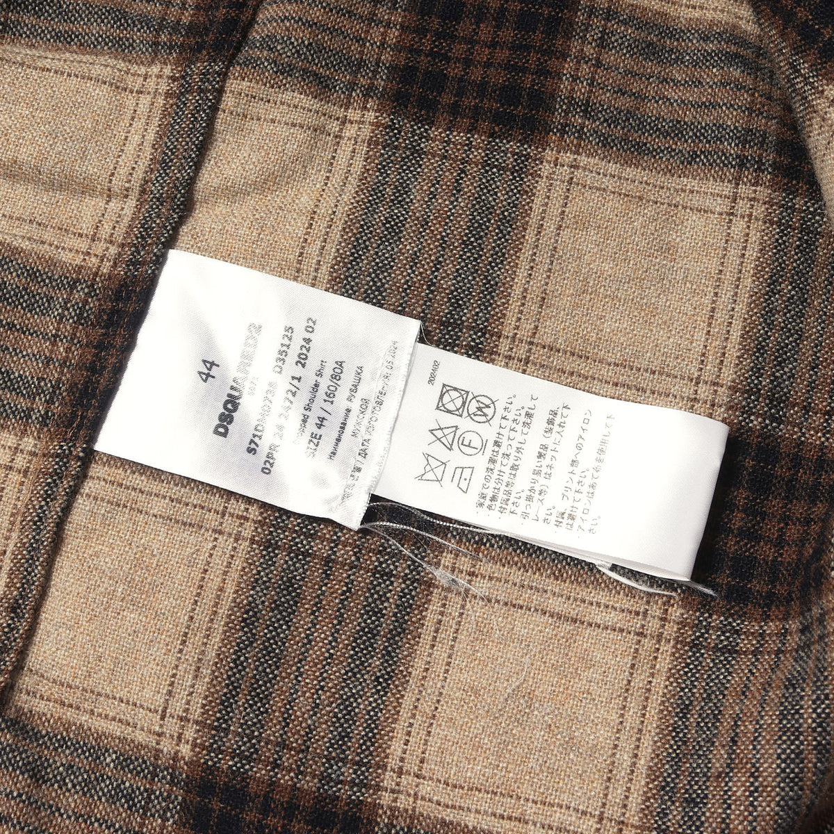 24AW ドロップショルダー チェック ウールシャツ(Dropped Shoulder Shirt)