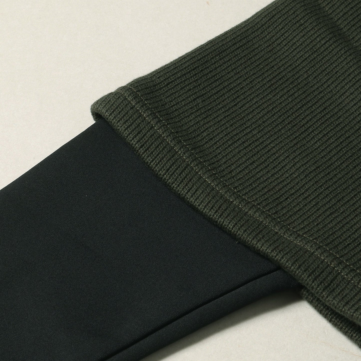 コットン ニット ストレッチ ナイロン レイヤード カットソー / ロンT 長袖 ロングスリーブ Tシャツ