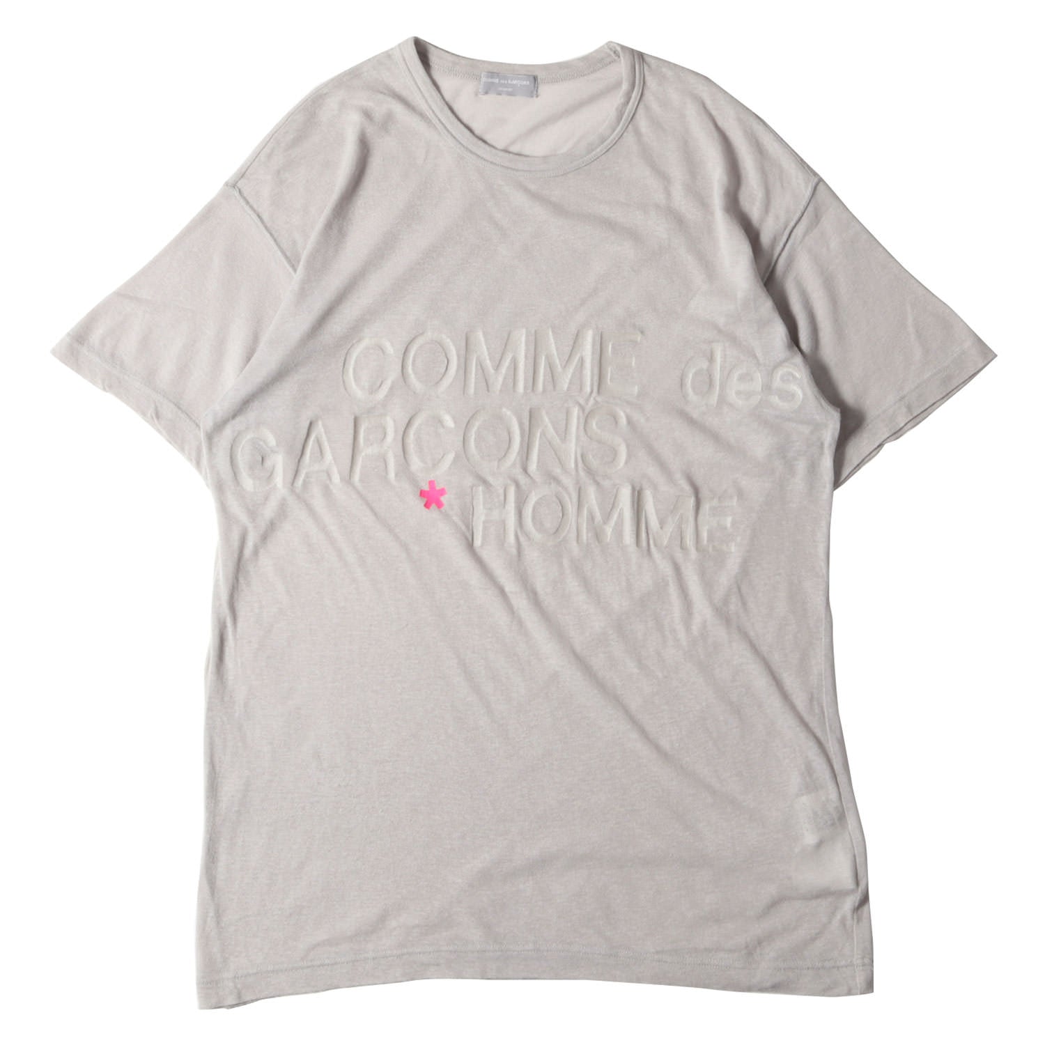 COMME des GARCONS (コムデギャルソン) 98AW ロゴ プリント コットン ナイロン 半袖 ニット Tシャツ (HT-020450)  / セーター クルーネック HOMME 田中オム アーカイブ – ブランド古着の通販・買取 | BEEGLE by Boo-Bee