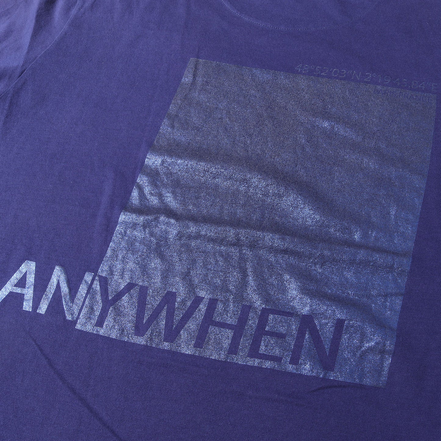 ダメージ加工 ラメグラフィックプリント Tシャツ