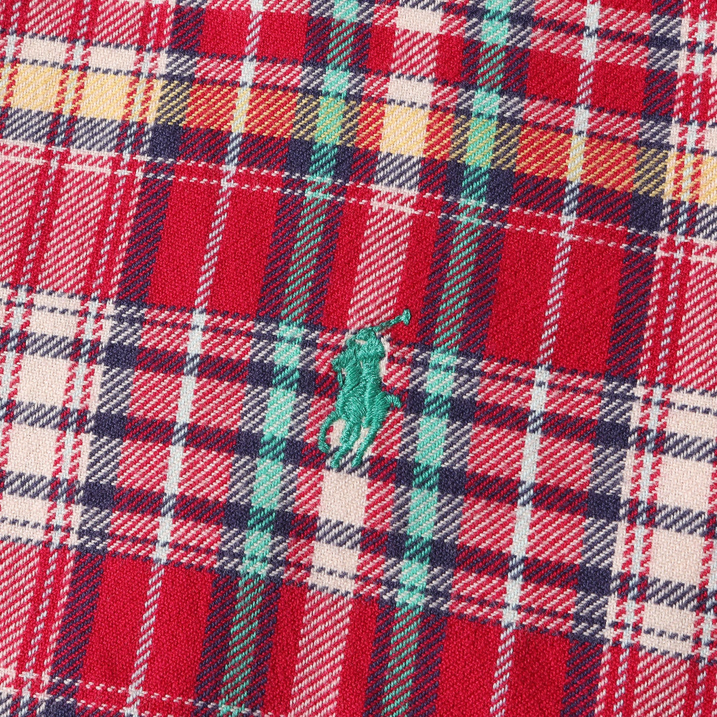 90s ワンポイント刺繍 マドラスチェック B.D フランネル シャツ (BLAKE)