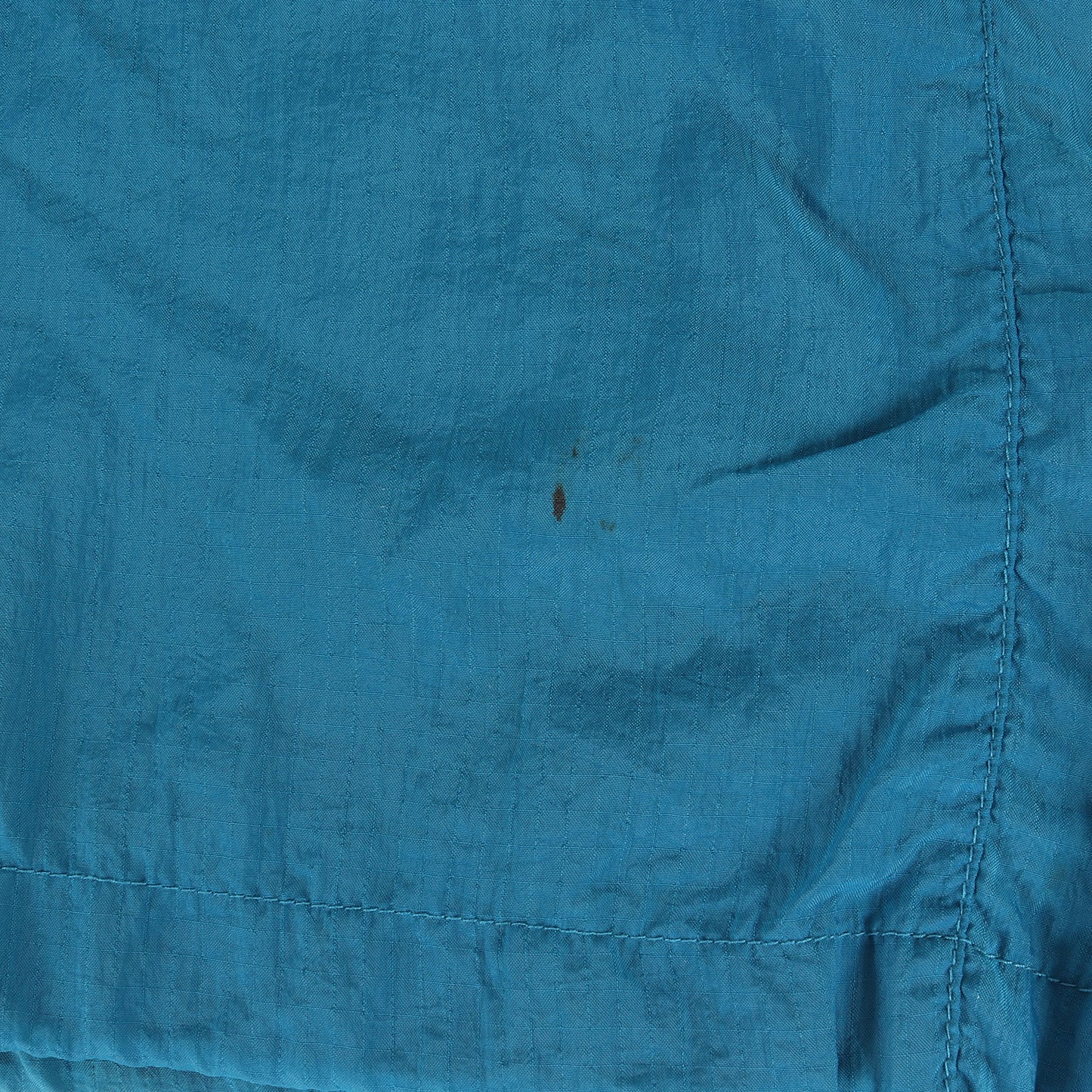 90s パネル 切替 ハーフジップ リップストップ ナイロン アノラック ブルゾン / ジャケット プルオーバー ウインドブレーカー 収納フード