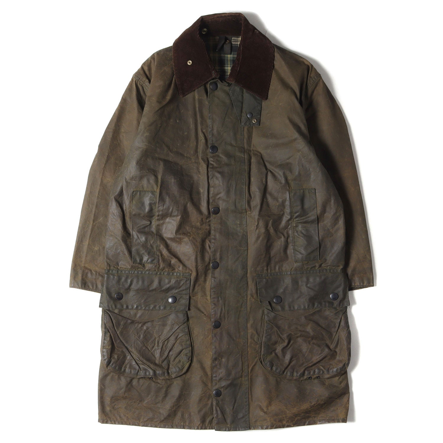 BARBOUR (バブアー) 80s ワックス コットン コート (BORDER JACKET) / オイルド ジャケット 旧3ワラント 1987年製  ENGLAND製 – ブランド古着の通販・買取 | BEEGLE by Boo-Bee