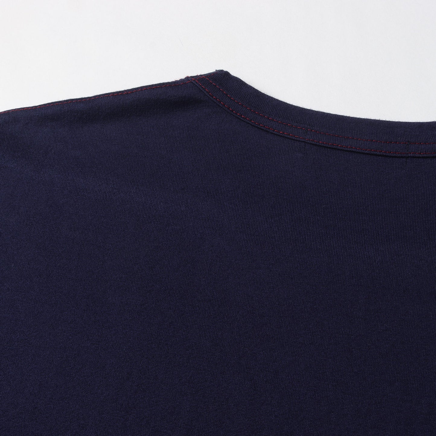 10SS スリーブ フラワー リネン混 キュプラコットン 切替 バインダーネック Tシャツ (HE-T111) / プレーン ソリッド ベーシック アーカイブ Y2K モード デザイナーズ