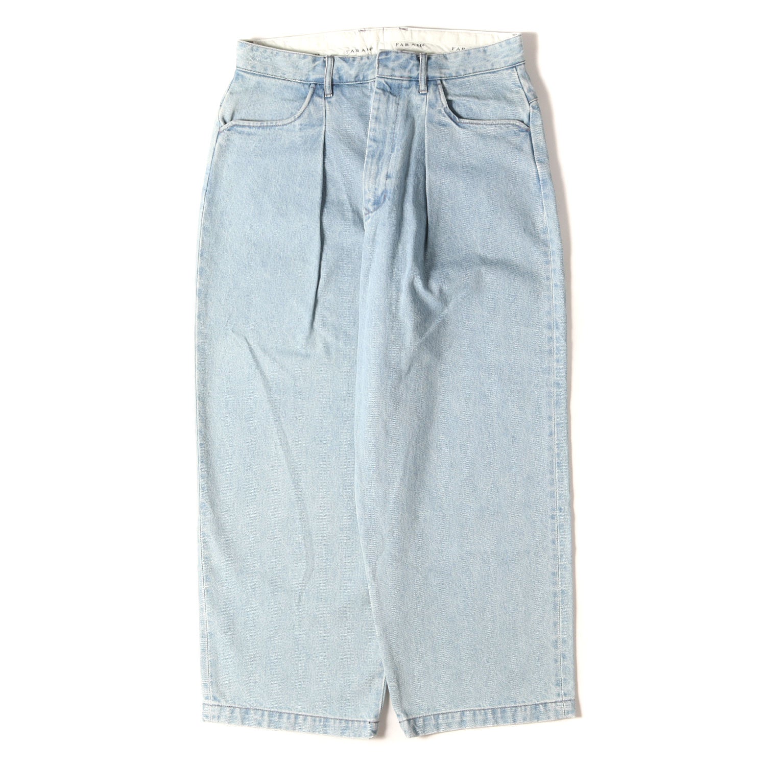 FARAH (ファーラー) ワンタック ワイド テーパード デニム パンツ (One 