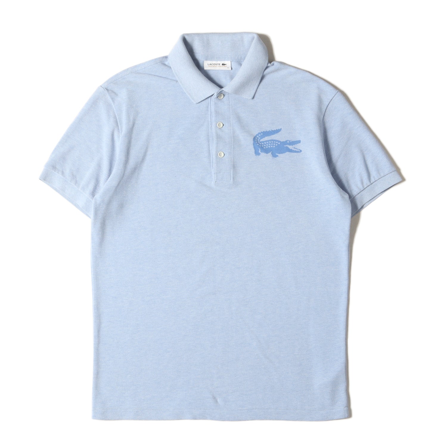 LACOSTE (ラコステ) ビッグワニ ジャガード コットンポリ 鹿の子 半袖 