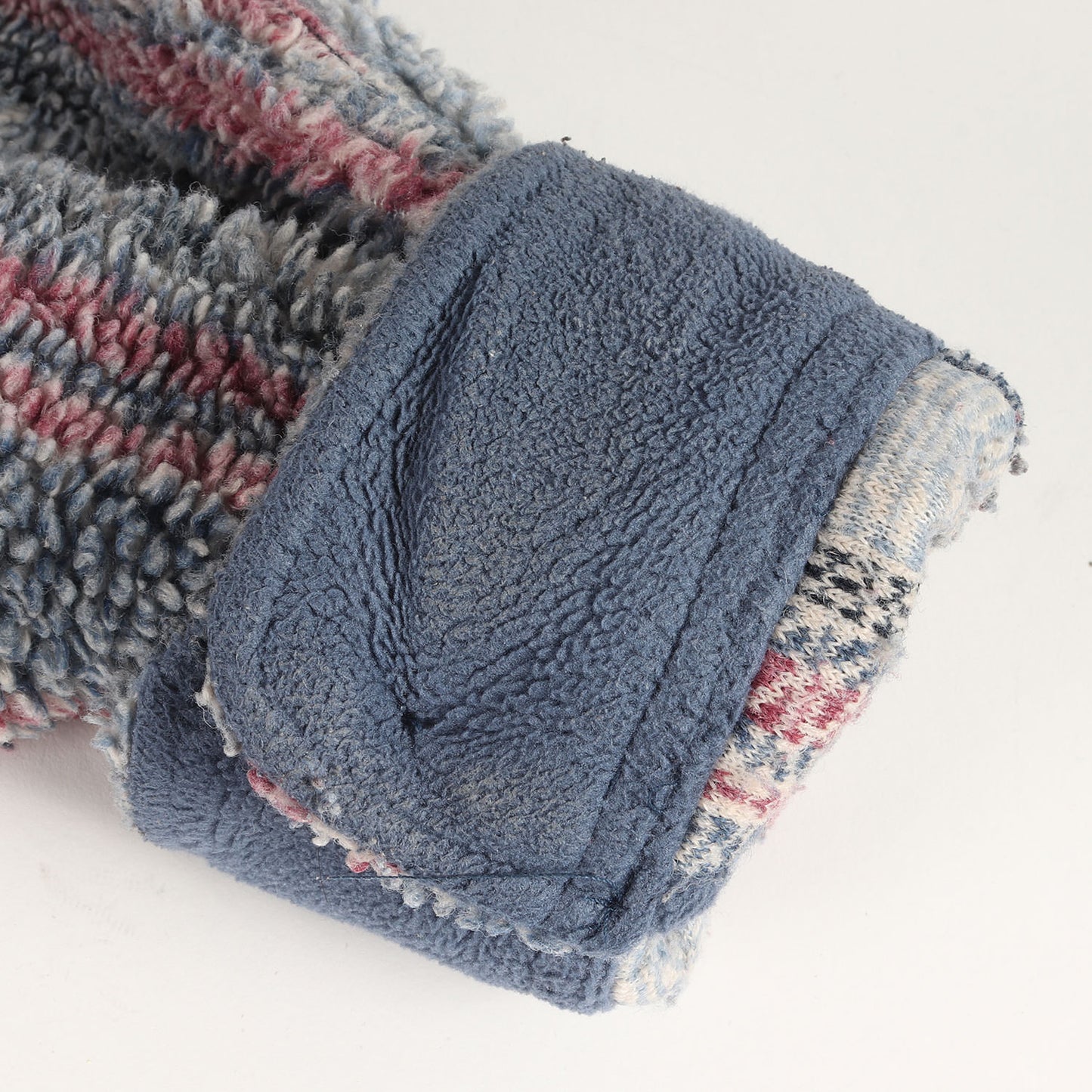 近年モデル ジャカードストライプ シェルパ フリース ボタンアップシャツ (STRIPED SHERPA SHIRT 1110197) / ボア ジャケット ブルゾン