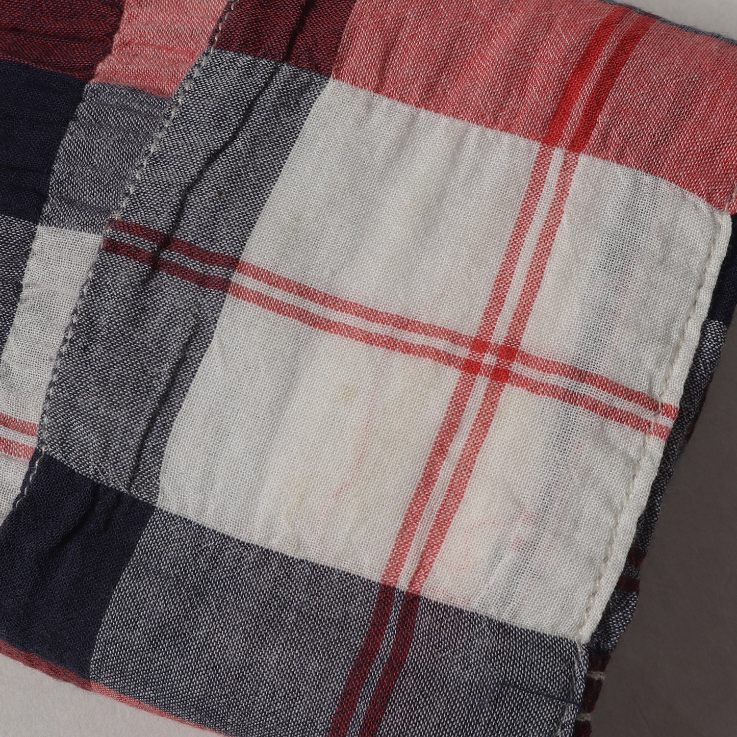 ワッシャー加工 マドラスチェック シャツ / 長袖 GOLD カジュアル