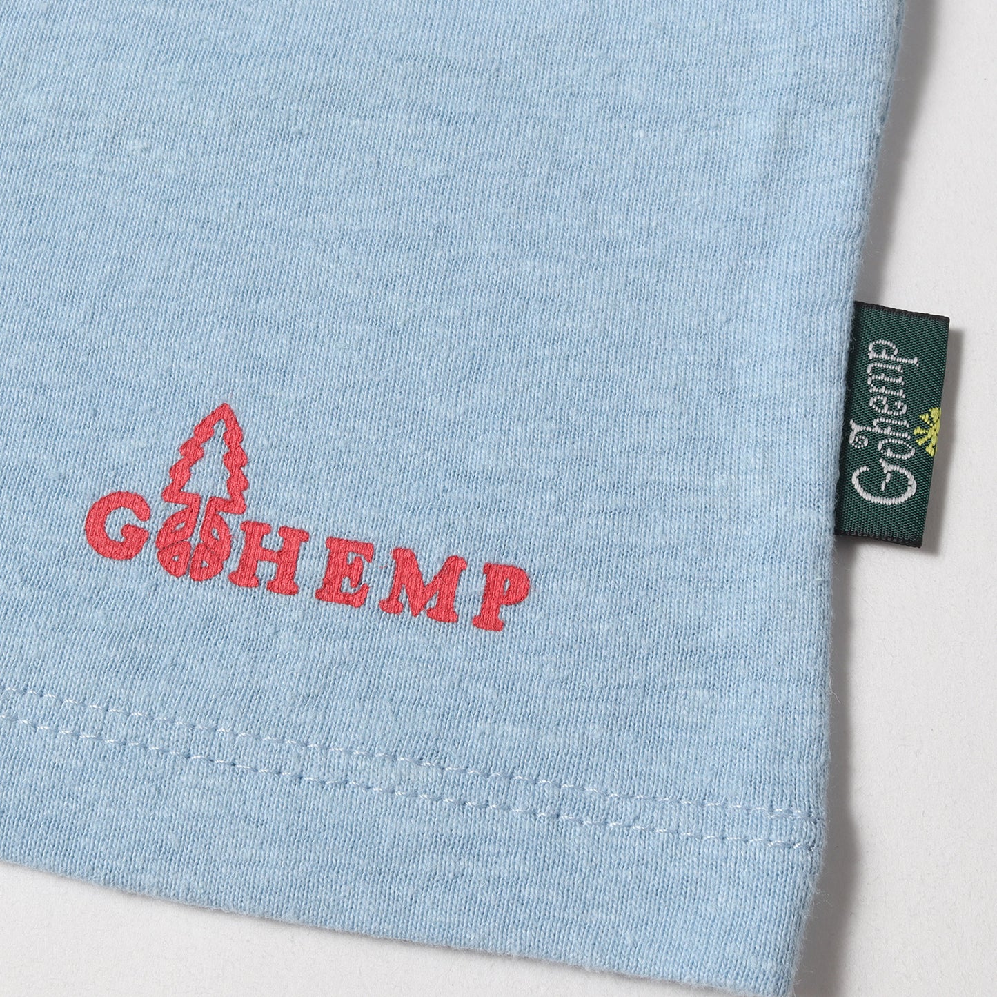 21SS × GO HEMP デッドロゴ ヘンプ コットン フットボール Tシャツ / カットソー 七分袖 クルーネック