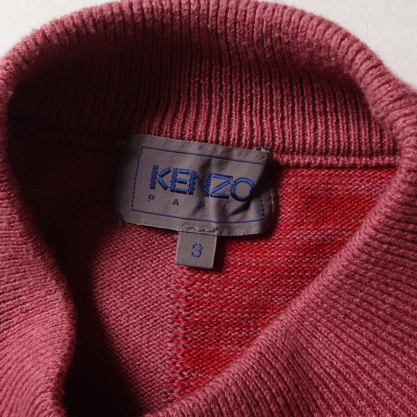 90s - 00s パネルデザイン モックネック ウール コットン ニット / セーター アーカイブ プルオーバー