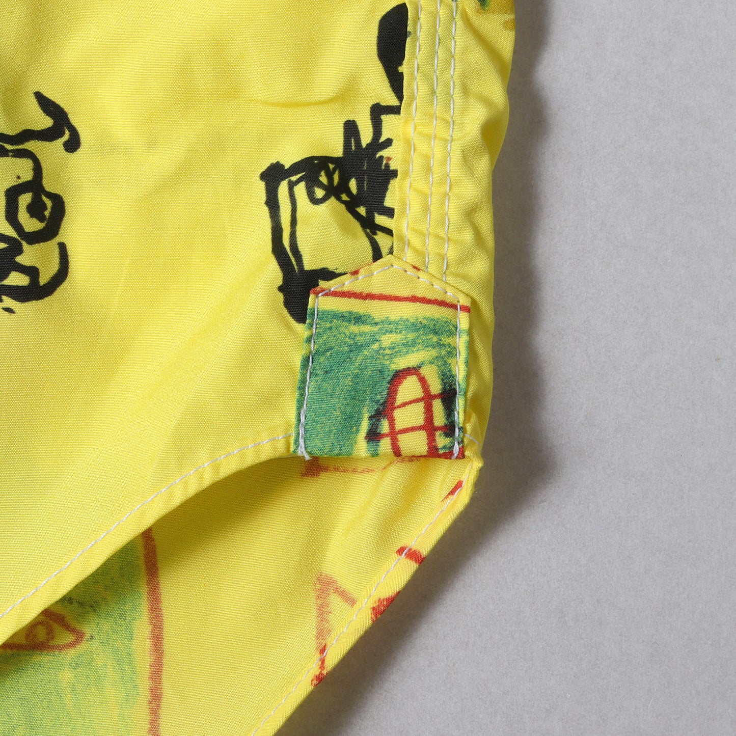 23SS × Jean Michel Basquiat アート グラフィック ボタンダウン 半袖 ワーク シャツ (WK-B032) / B.D 総柄 バスキア コラボ