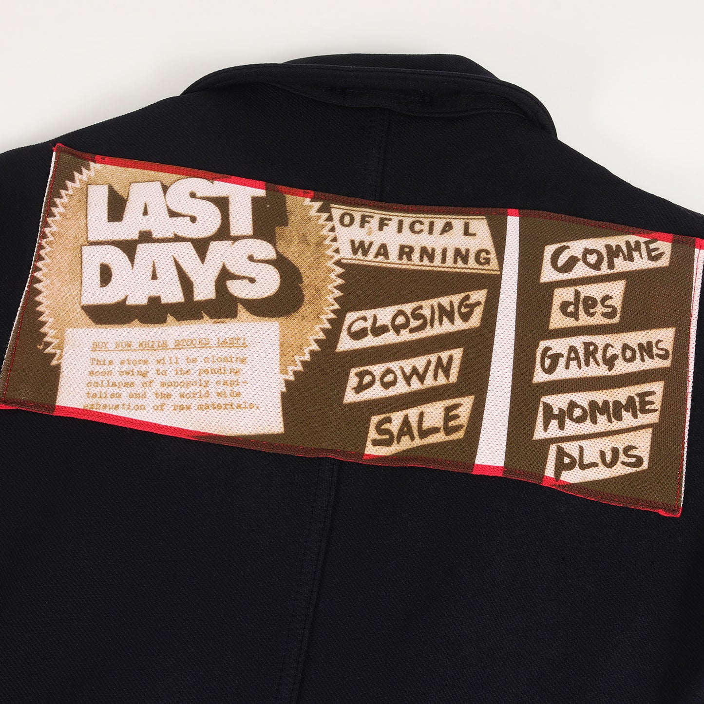 08AW × Jamie Reid Time For Magic 期 アートワーク ロゴ パッチ ポリ ツイル 2B テーラード ジャケット (PB-J070) / タイムフォーマジック ジェイミー リード 名作 アーカイブ