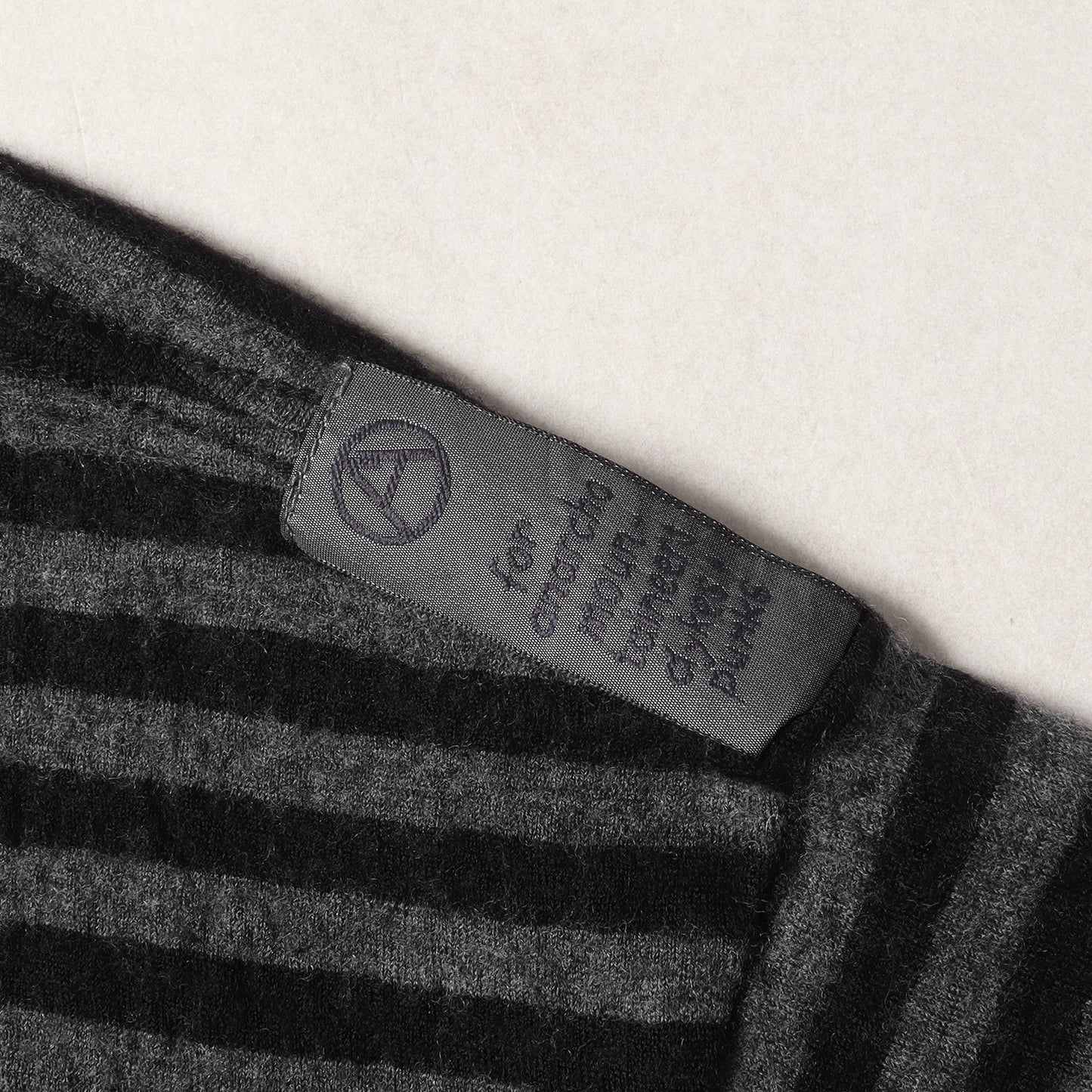 山岳種族 ロゴ ボーダー ハイゲージ ウール ニット Tシャツ (Mountain Tribe R-087) / 半袖 セーター