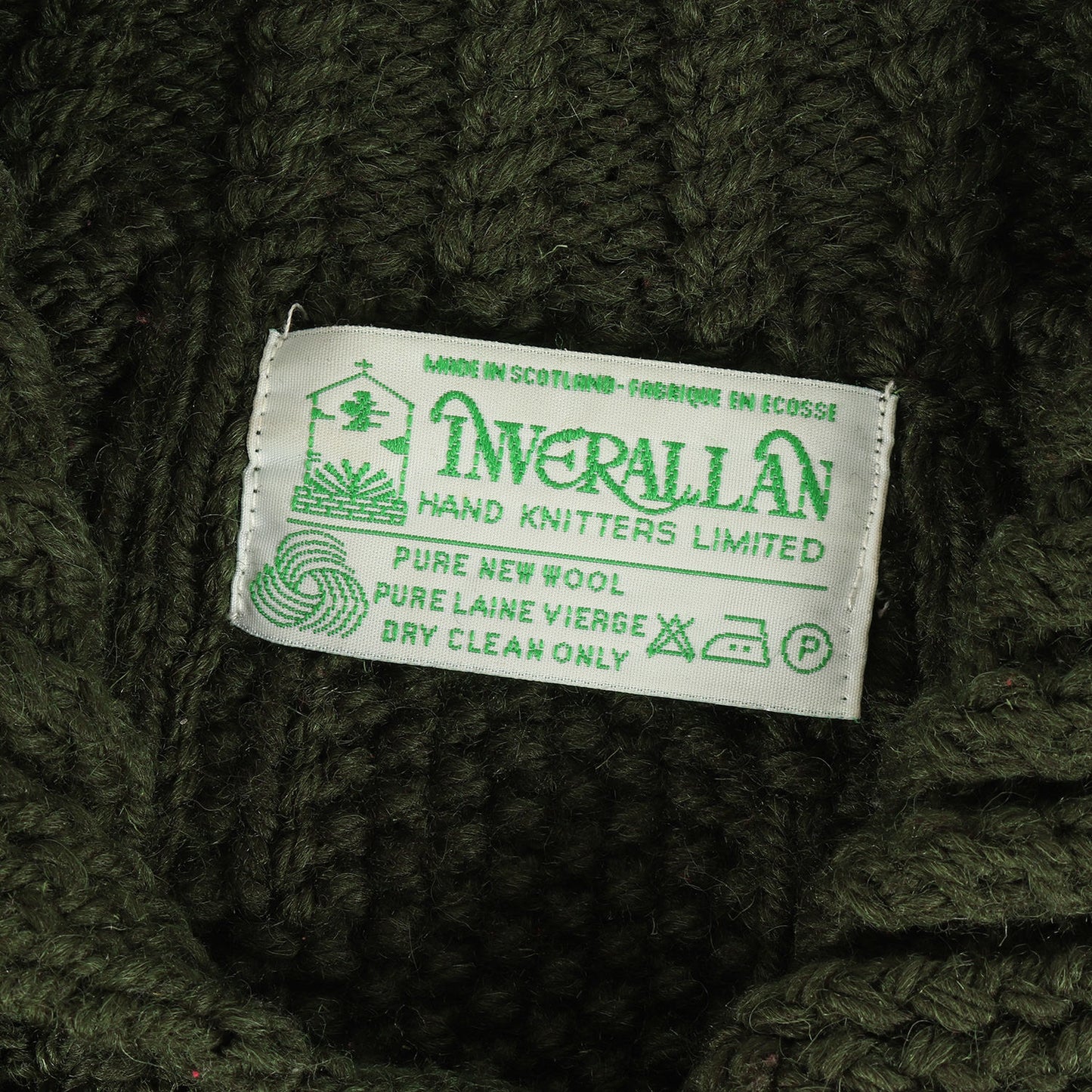 3A アラン編み ウール ニット カーディガン (緑タグ) / セーター カウチン