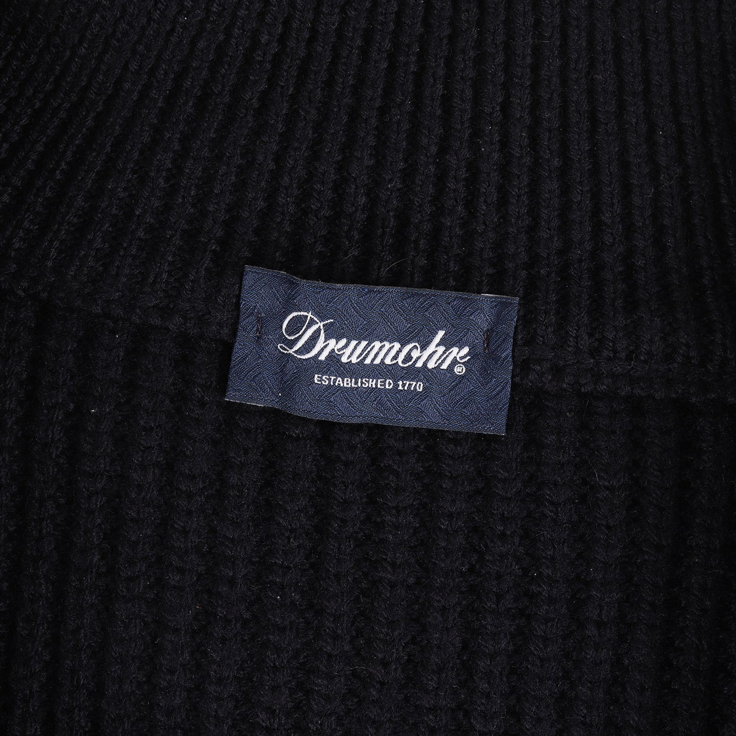 ハイネック フルジップ リブ編み ウール ニット / カーディガン セーター ミドルゲージ ドライバーズ