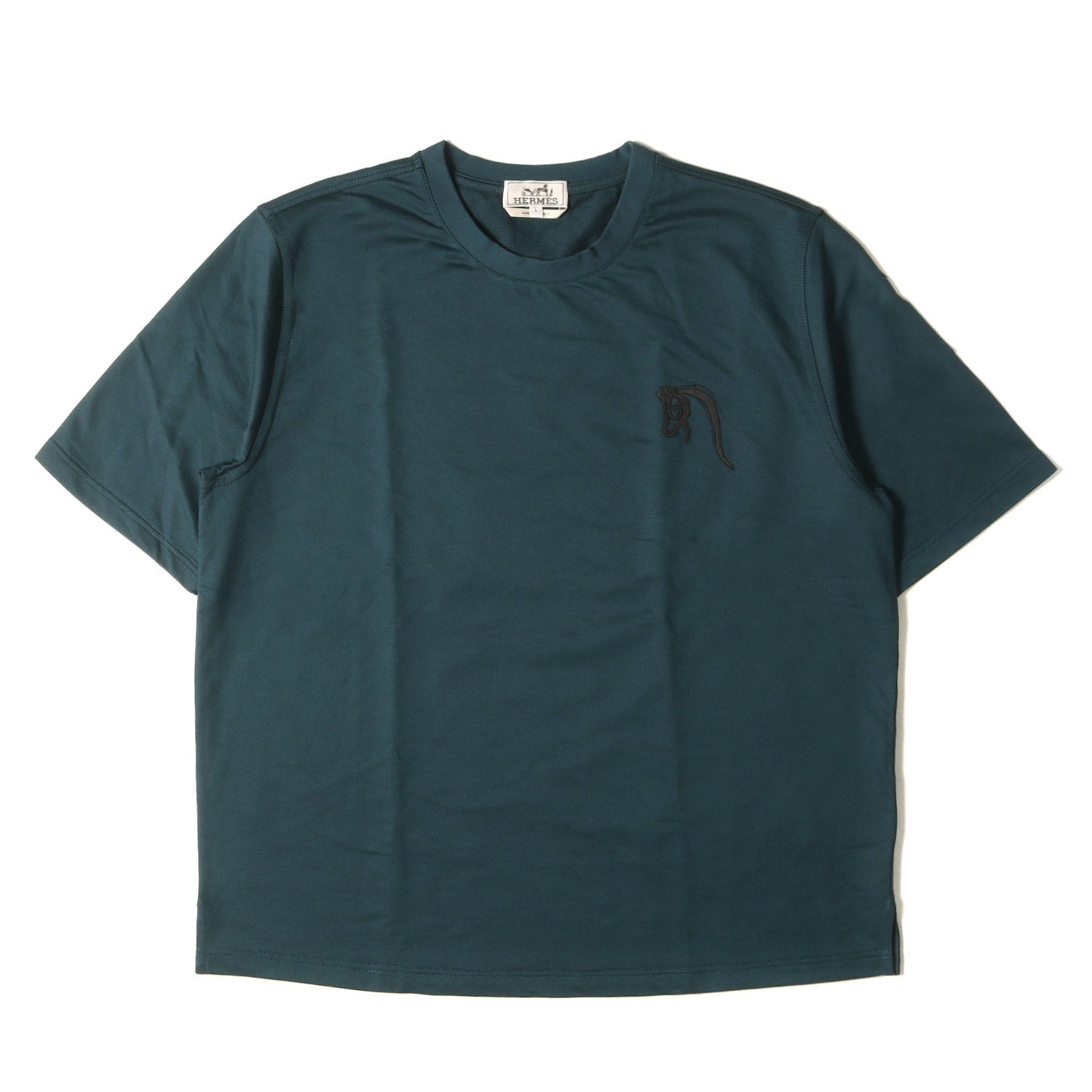 HERMES (エルメス) 21AW ワンポイント ホース レザー ワッペン 刺繍 T 