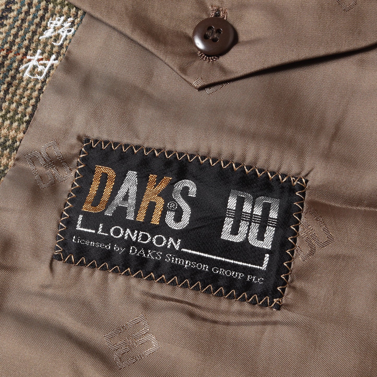 90s スウェード ガンパッチ エルボーパッチ ガンクラブチェック ウール ツイード 2B ハンティング テーラード ジャケット