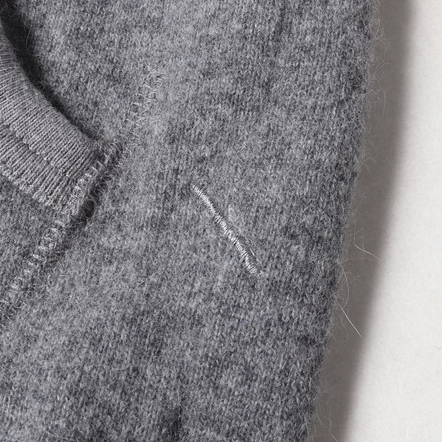 ラグランスリーブ 起毛 アンゴラ混 ウール コットン スウェット / トレーナー プルオーバー 裏毛