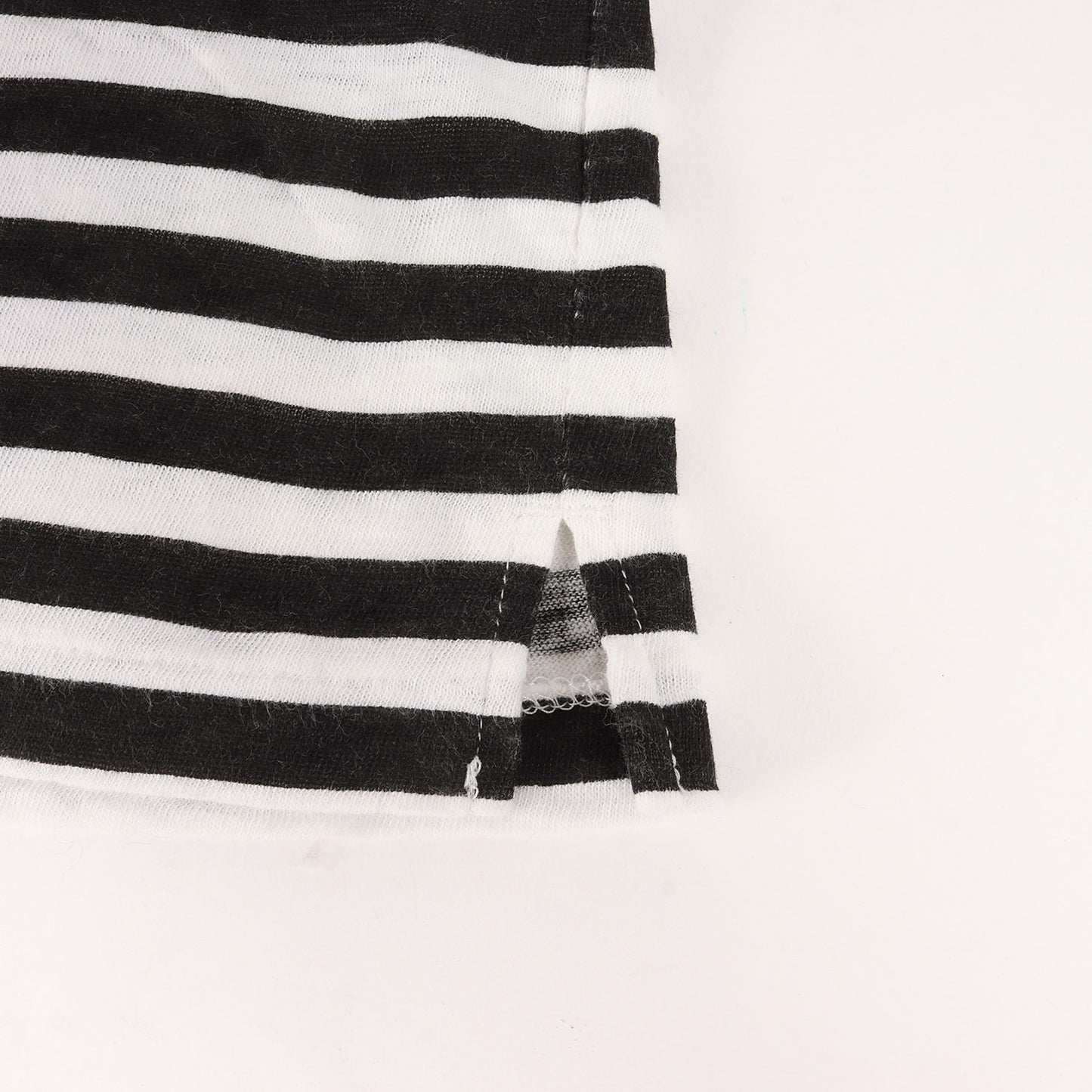 ボーダー リンガーネック ハーフスリーブ Tシャツ (211727104) / 五分袖