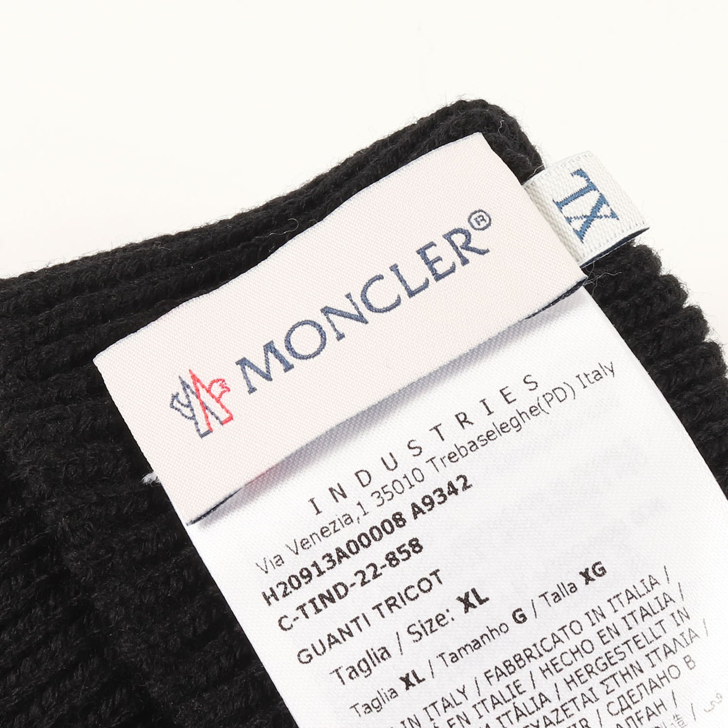 22AW トリコロール アイコンワッペン ウール ニット グローブ (GUANTI TRICOT H20913A00008 A9342)