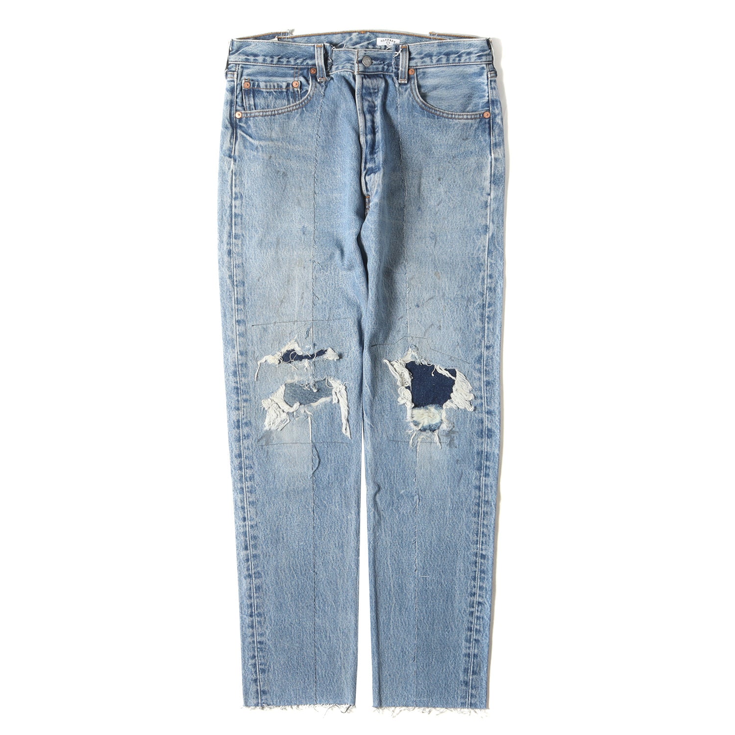 MINEDENIM (マインデニム) 21SS × OLD PARK ヴィンテージ リメイク リビルド スリム フレア デニム パンツ  (Rebuild Slim Flare Jeans MND-21SSOP004) / ボタンフライ ジーンズ - ブランド古着の通販・買取 |  BEEGLE by Boo-Bee