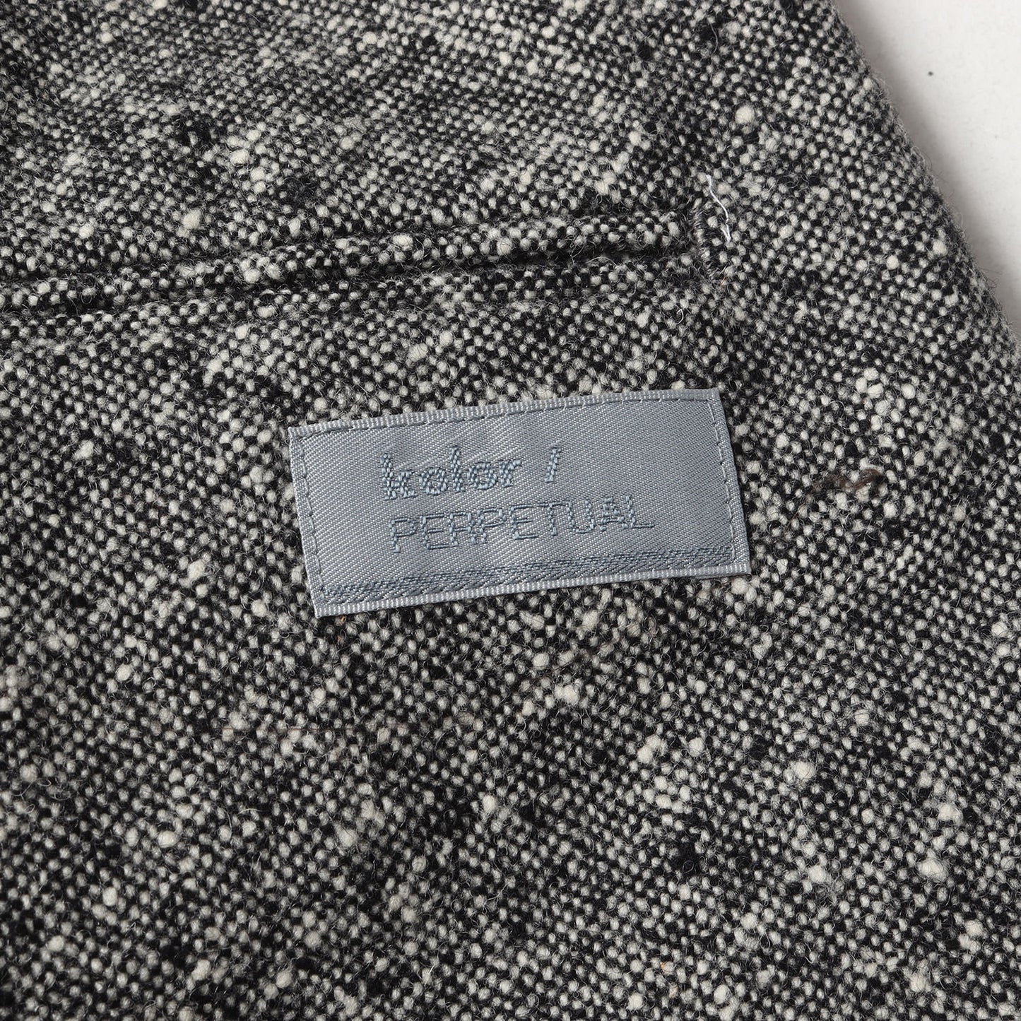 ヘム アンゴラウールモッサ 切替 ネップ ツイード 2B テーラードジャケット (14WPM-J03122S) / アウター 羽織 定番 ベーシック デザイナーズ ドメブラ PERPETUAL