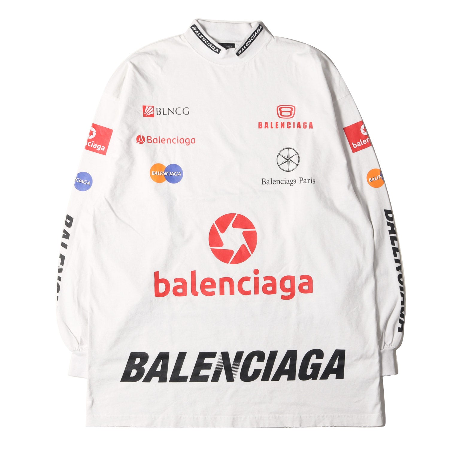 BALENCIAGA (バレンシアガ) 23SS 現行モデル ヴィンテージ ジャージー TOP LEAGUE オーバー サイズ ロングスリーブ Tシャツ  (767879 TPVE9) / 長袖 カットソー ロンT モックネック ビッグ シルエット UNISEX - ブランド古着の通販・買取 |  BEEGLE by ...