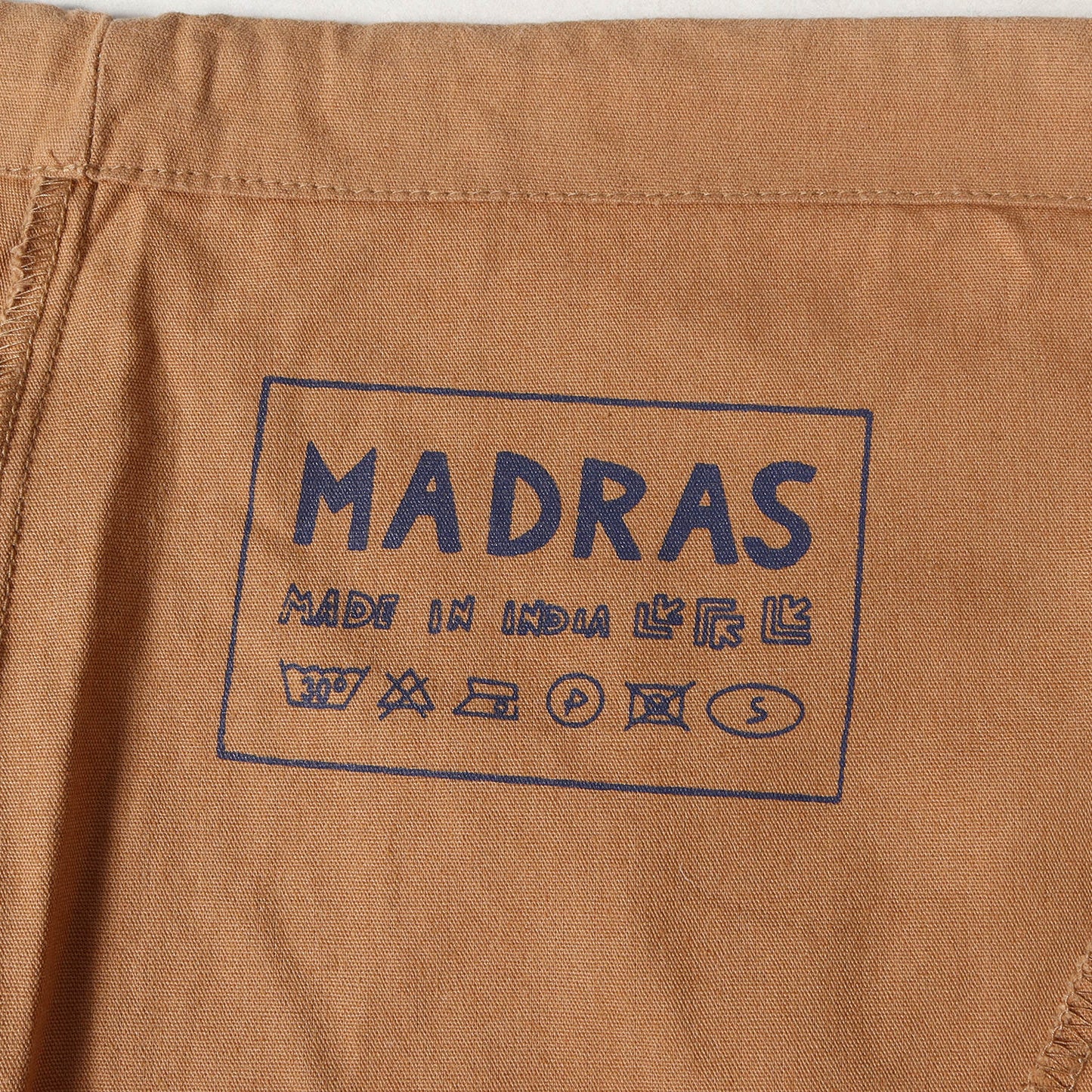 ドローストリング コットン ワイド パンツ / ルーズ MADRASライン