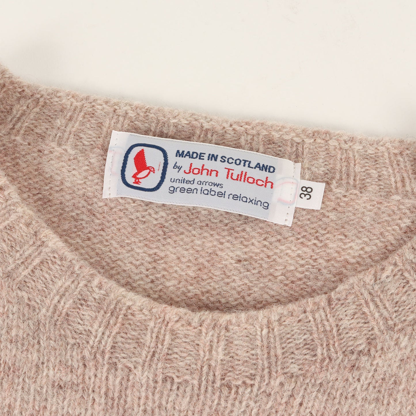 × JOHN TULLOCH 別注 メランジ シャギー ウール ニット (Shaggy Dog Wool Crewneck Sweater 3213-399-0175) / セーター プルオーバー 定番 ベーシック MADE IN SCOTLAND Green Label Relaxing