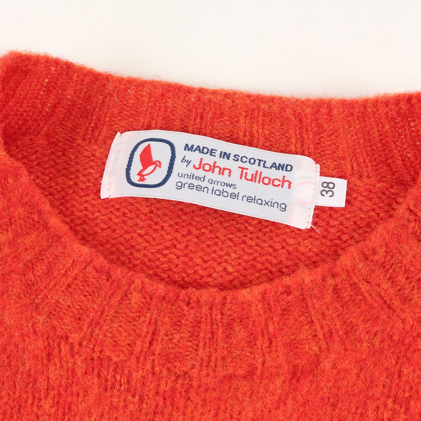 × JOHN TULLOCH 別注 メランジ シャギー ウール ニット (Shaggy Dog Wool Crewneck Sweater 3213-399-0288) / セーター プルオーバー 定番 ベーシック MADE IN SCOTLAND Green Label Relaxing