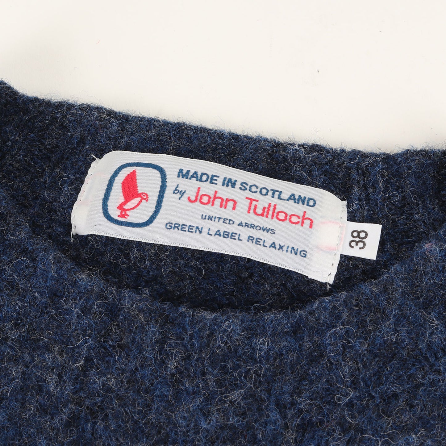 × JOHN TULLOCH 別注 メランジ シャギー ウール ニット (Shaggy Dog Wool Crewneck Sweater 3213-399-0427) / セーター プルオーバー 定番 ベーシック MADE IN SCOTLAND Green Label Relaxing