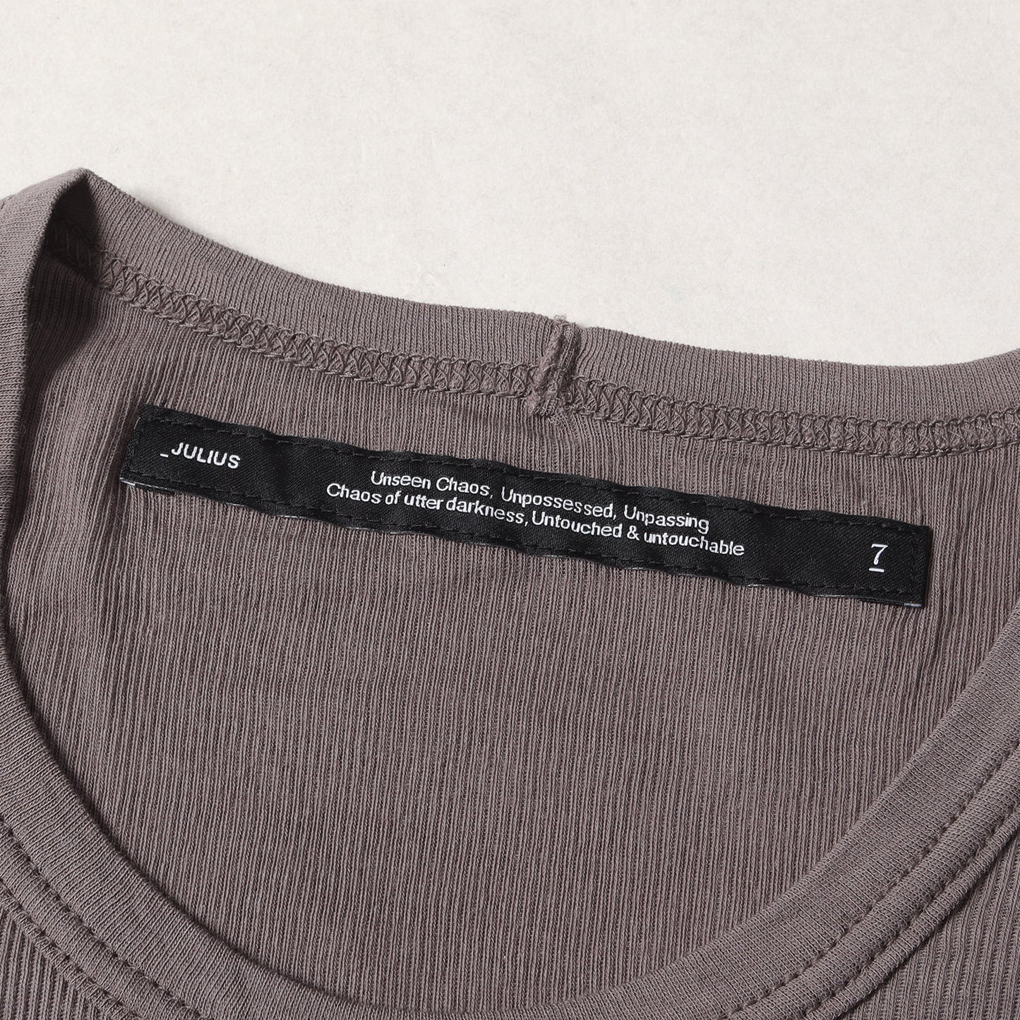 24SS サスペンダー付き リブ編み コットン Tシャツ (COTTON RIB CUT & SEWN5 857CUM5) / カットソー 変型 デザイン