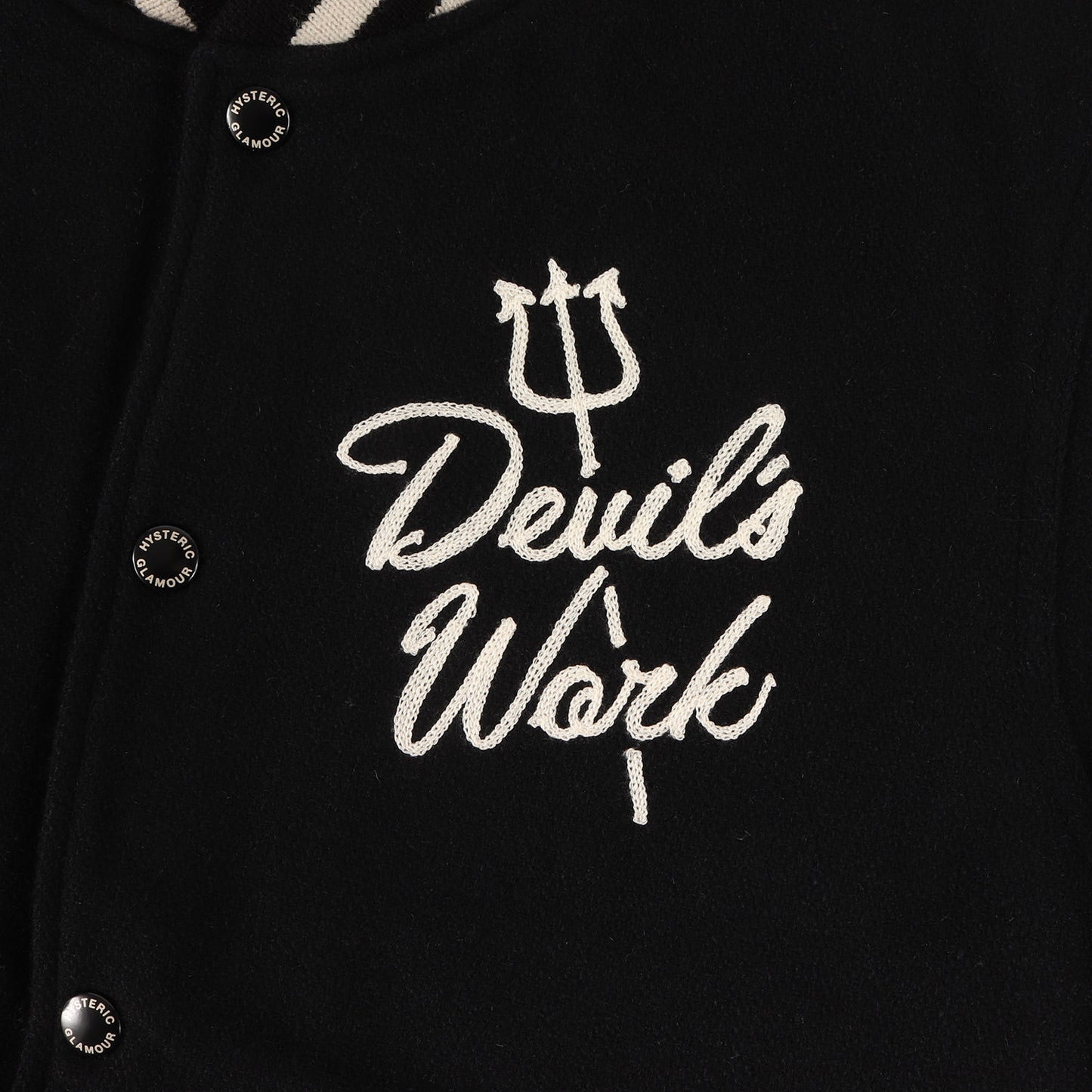 HYSTERIC INC 刺繍 メルトン スタジャン (02183AB11)