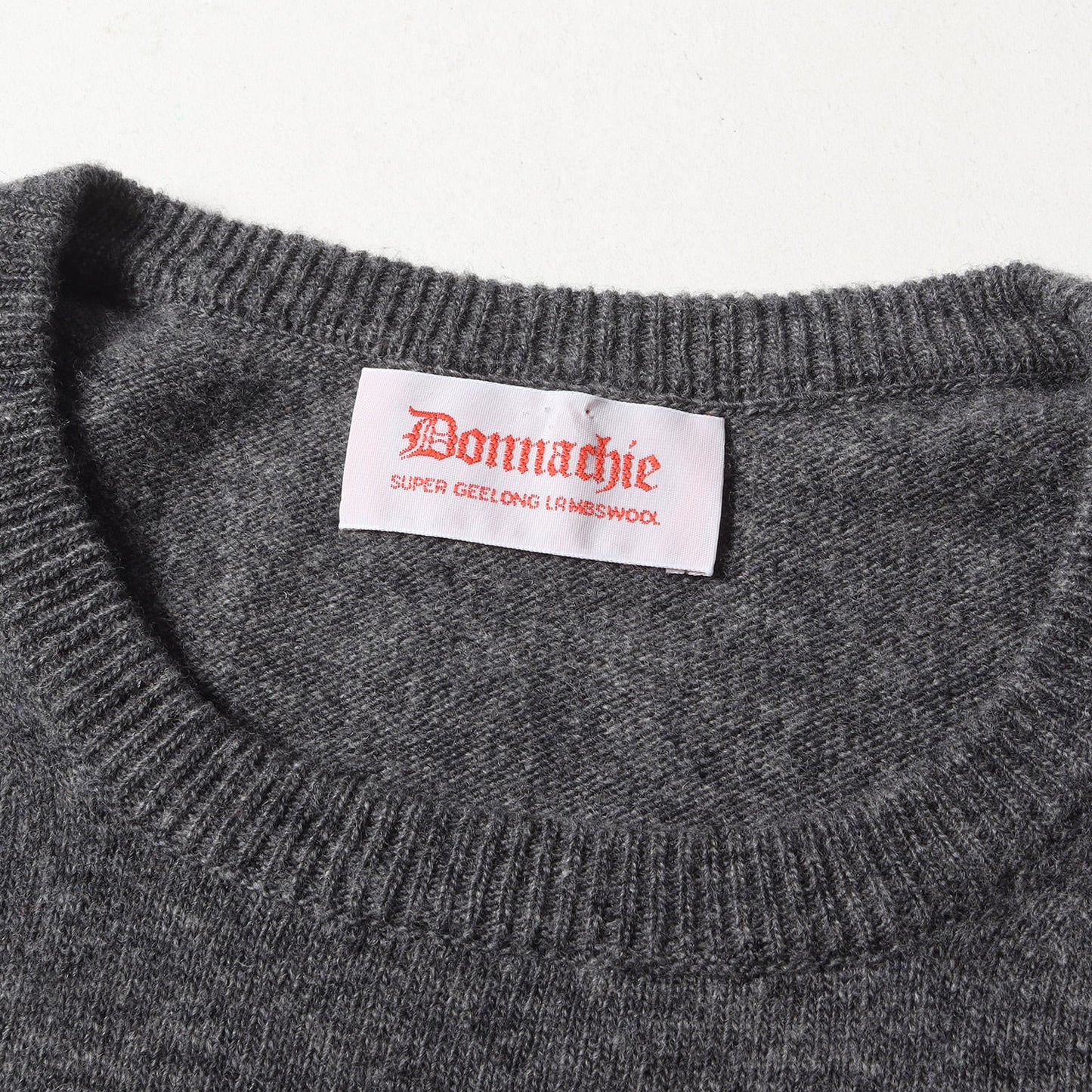 22AW 復刻ネームタグ ハイゲージ スーパージーロンラムウール ニット (DONNACHIE 21-15-0448-899) / セーター プルオーバー 定番 ベーシック オフィカジ ビジカジ ブリティッシュ トラッド MADE IN ITALY