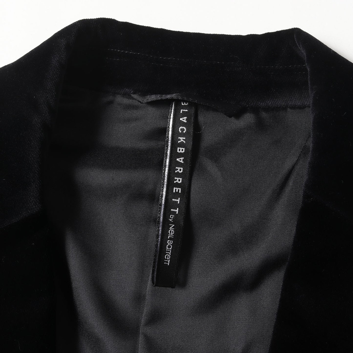 ストレッチコットン リヨセル ベロア 2B テーラード ジャケット / ベルベット 定番 ベーシック ビジカジ オフィカジ ビジネス フォーマル BLACKBARRETT