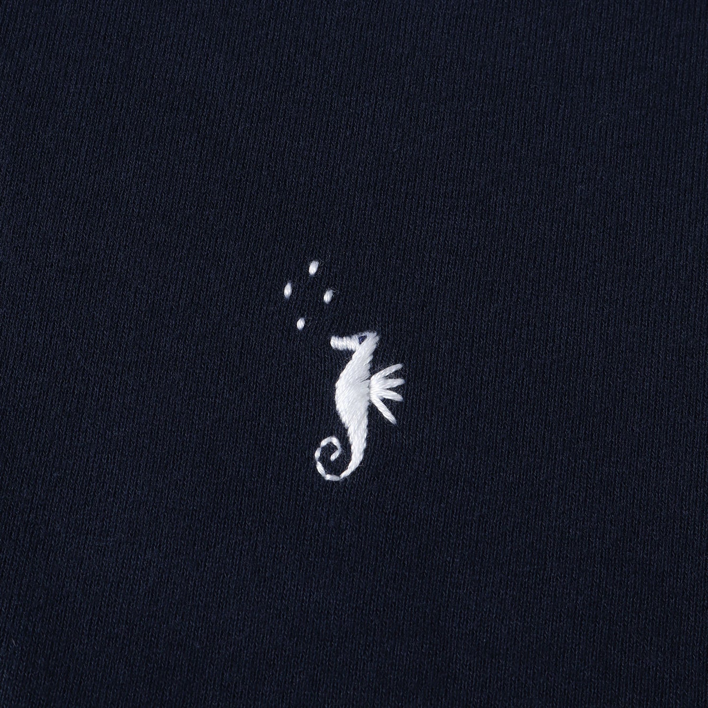 タツノオトシゴ 刺繍 スウェット ジップ パーカー / 裏起毛 YOKOHAMA MADE IN JAPAN