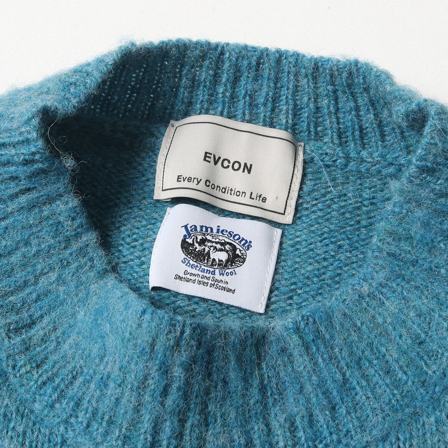 × Jamiesons ボトルネック シェットランド ウール ニット / セーター プルオーバー モックネック 杢調 定番 ベーシック MADE IN JAPAN