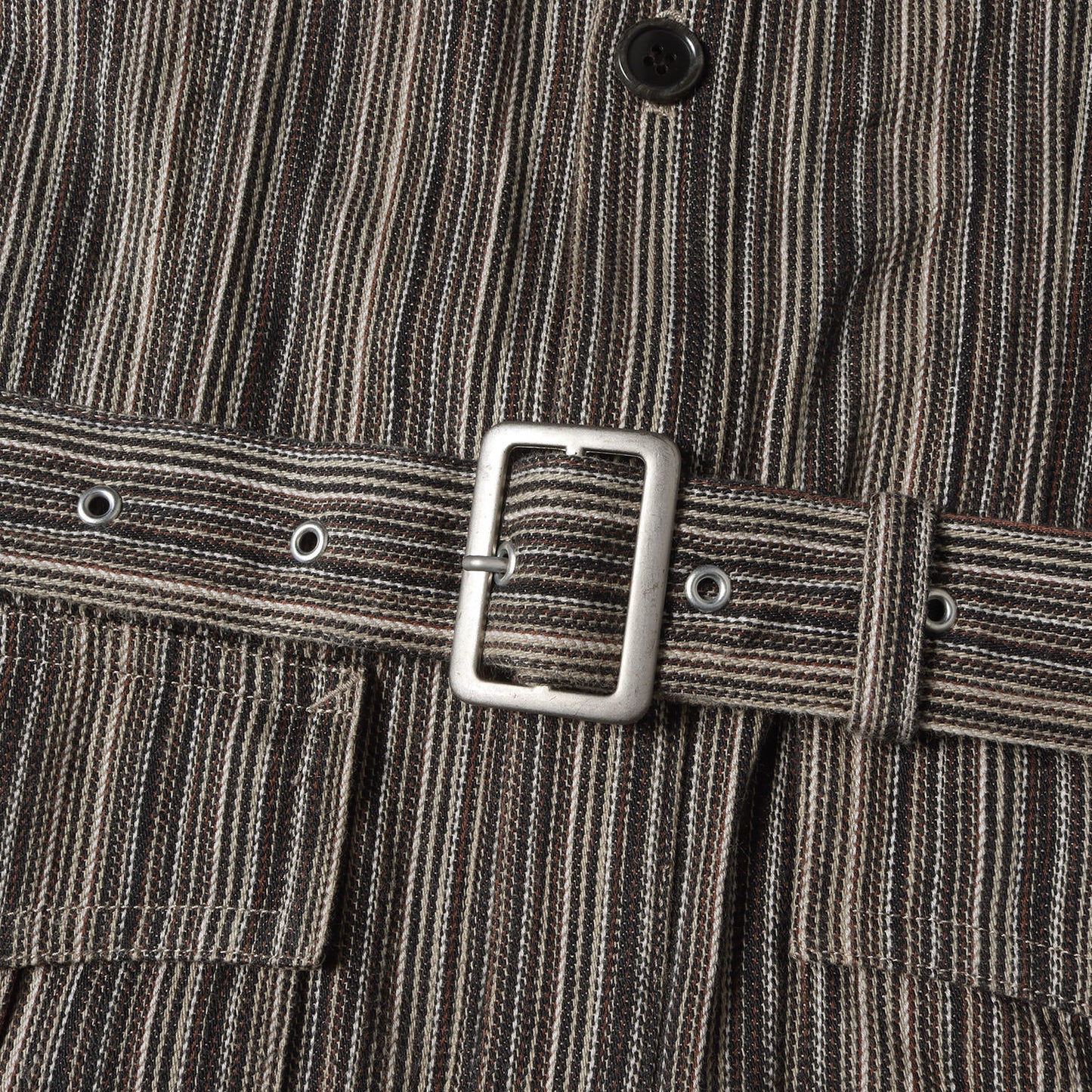 90s - 00s マルチストライプ ジャガード ランチャー コート / ハーフ ジャケット Y2K アーカイブ MADE IN JAPAN