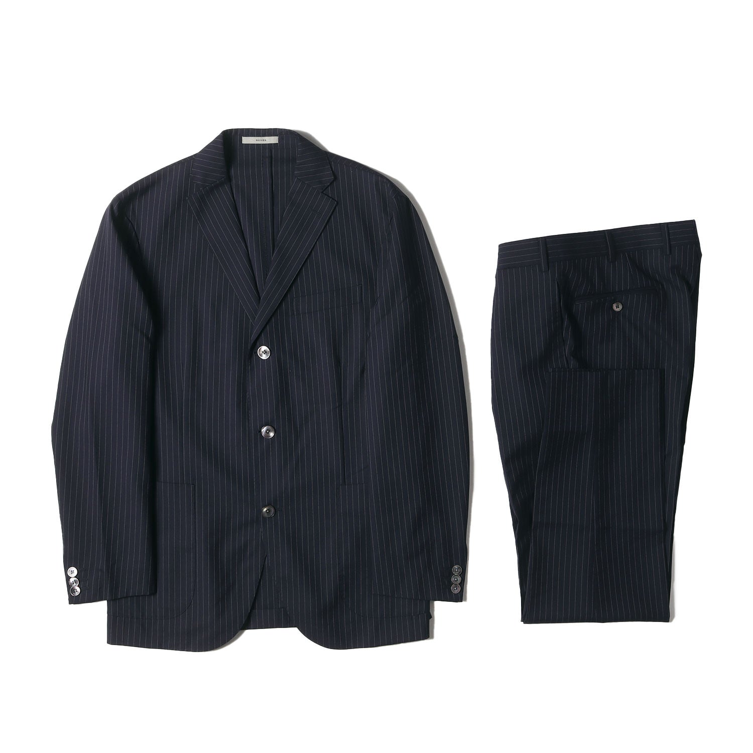 BOGLIOLI (ボリオリ) ストライプ ウール スーツ セットアップ (DOVER SUIT) - ブランド古着の通販・買取 | BEEGLE  by Boo-Bee