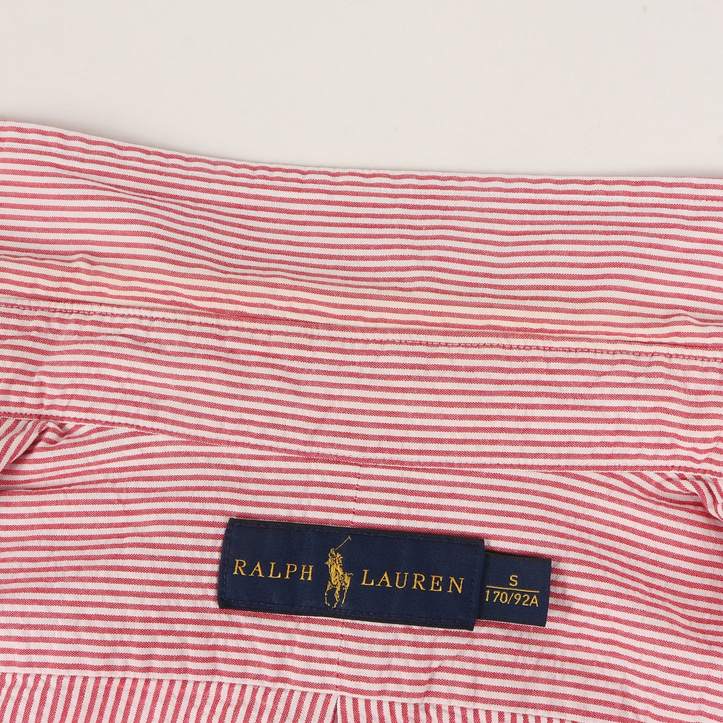 ワンポイント ポニー 刺繍 シアサッカー ストライプ ボタンダウン 半袖 シャツ / B.D トラッド アメトラ